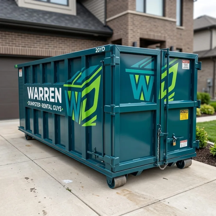 Guide to the 15 yard dumpster in Warren, MI